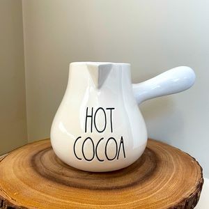 Rae Dunn Hot Cocoa Pot. Approx 6.25” high, 8.25” wide.